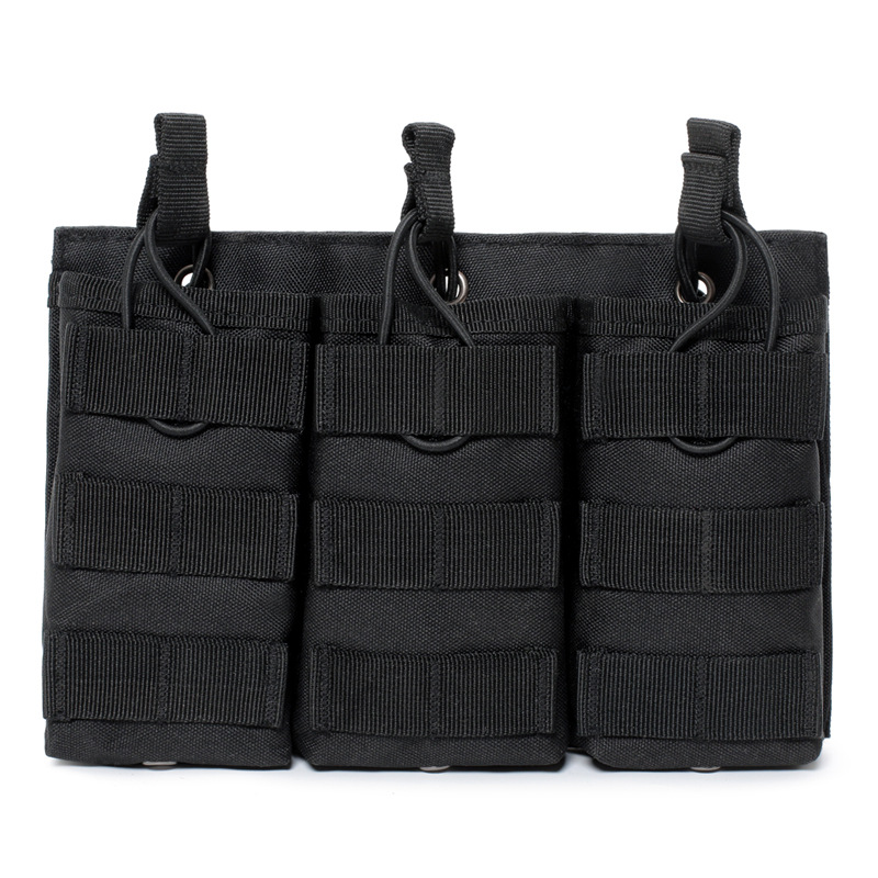 Outdoor Adventure Magazines - กระเป๋าหนังใส่กระสุนปืนยาวแบบยุทธวิธีกลางแจ้ง AK AR สำหรับ M4 แบบสองช่องพร้อมระบบ