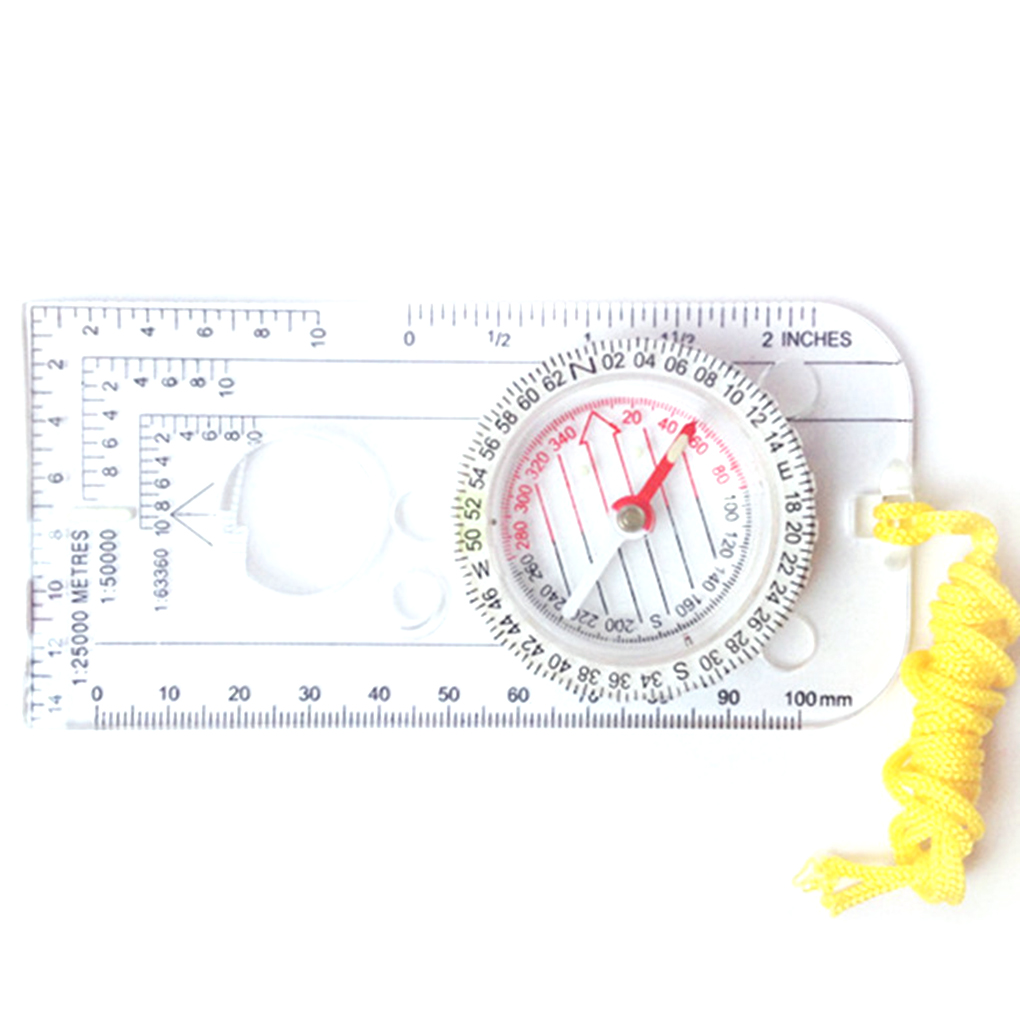 Map Compass Orienteering - เข็มทิศนําทางแผนที่ไม้บรรทัดอ่านลูกเสือขนาดกลางแจ้ง Orienteering เกียร์สําหรับล่าสัตว์ Survival Travel Backpacking