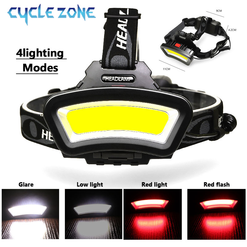 COB LED ไฟหน้า USB ชาร์จสีแดงส - Outdoor Adventure Zone บทวิจารณ์และราคา
