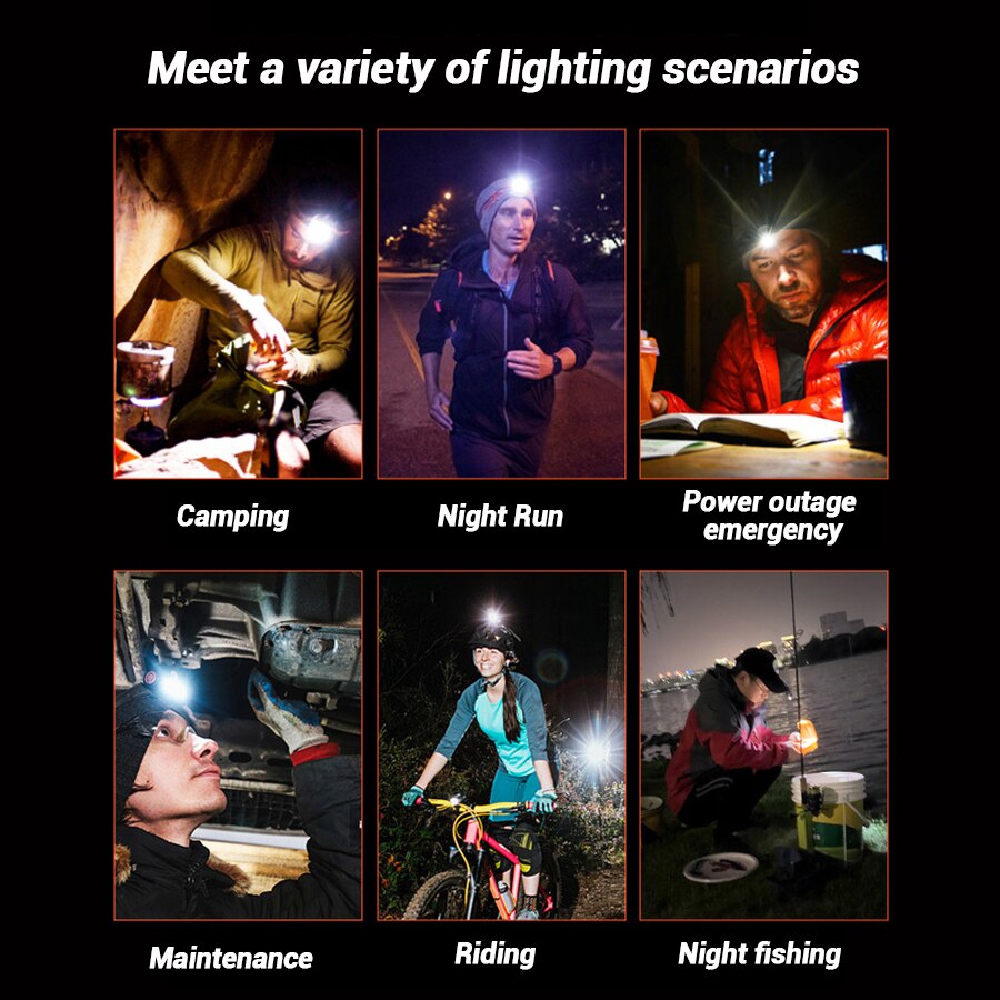 ไฟฉายคาดศีรษะแบบชาร์จไฟได้, ไฟ - Headlamp Waterproof Rechargeable บทวิจารณ์และราคา