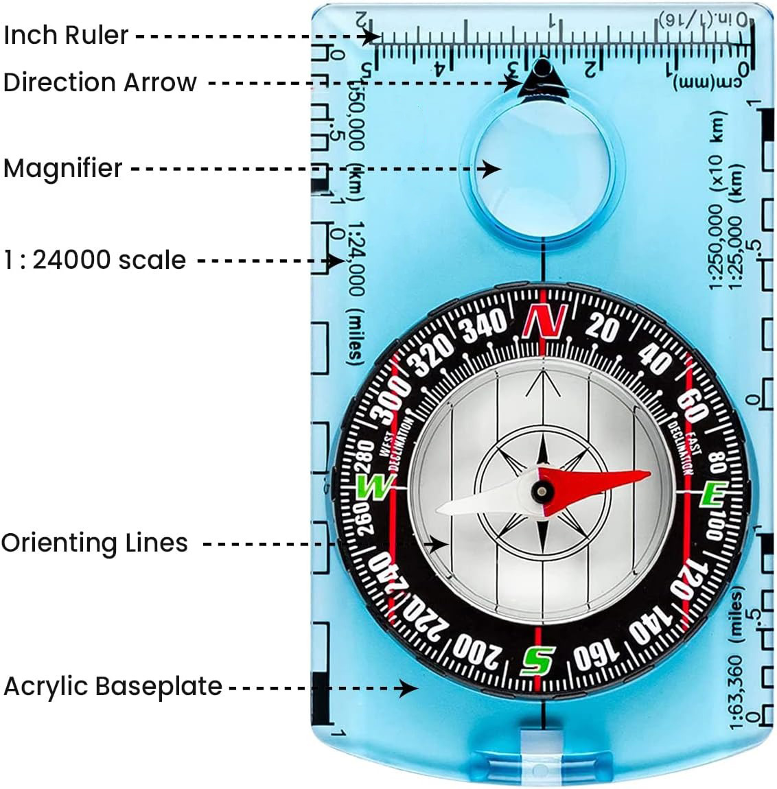เข็มทิศนำทาง ZHUOHUA สำหรับการ - Map Compass Orienteering บทวิจารณ์และราคา