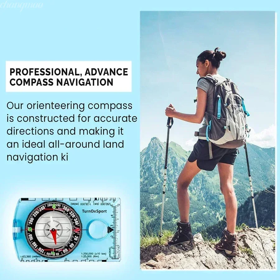 เข็มทิศกันน้ำสำหรับการเดินป่า  - Map Compass Orienteering บทวิจารณ์และราคา
