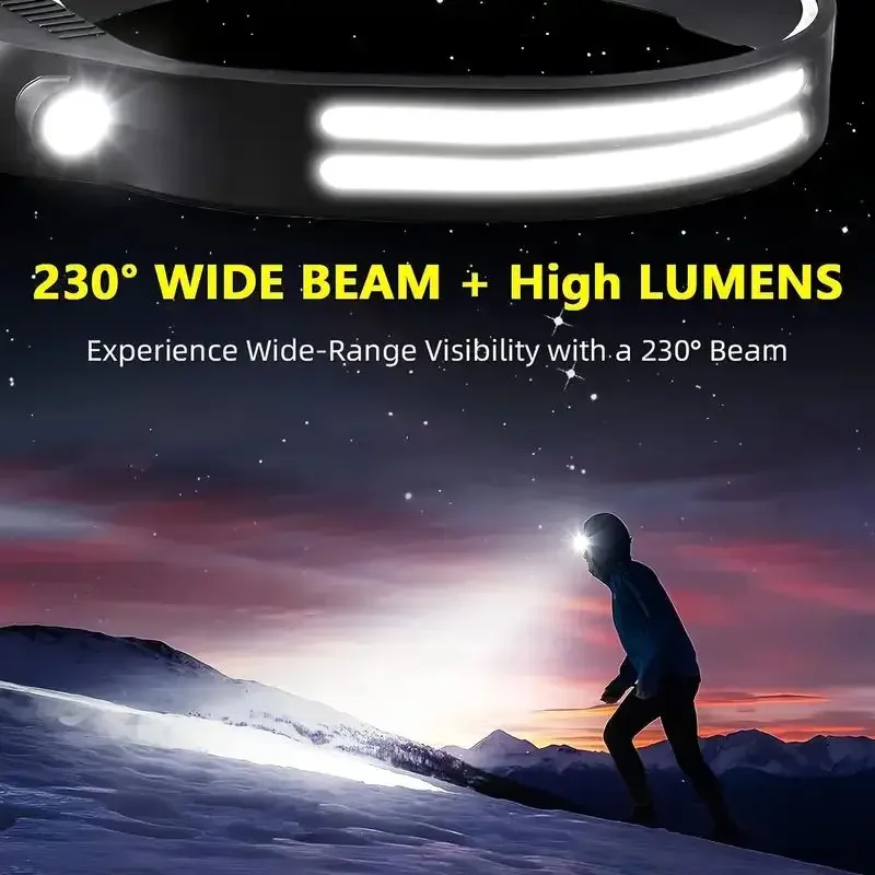 ไฟหน้าแบบ LED เซ็นเซอร์ตรวจจับ - Headlamp Waterproof Rechargeable บทวิจารณ์และราคา