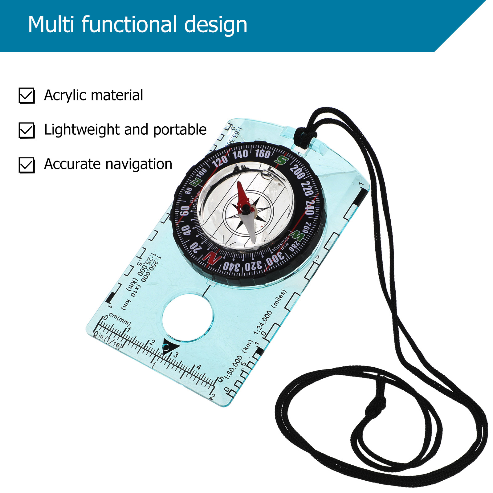 เครื่องมือสำรวจพร้อมเข็มทิศสำห - Map Compass Orienteering บทวิจารณ์และราคา