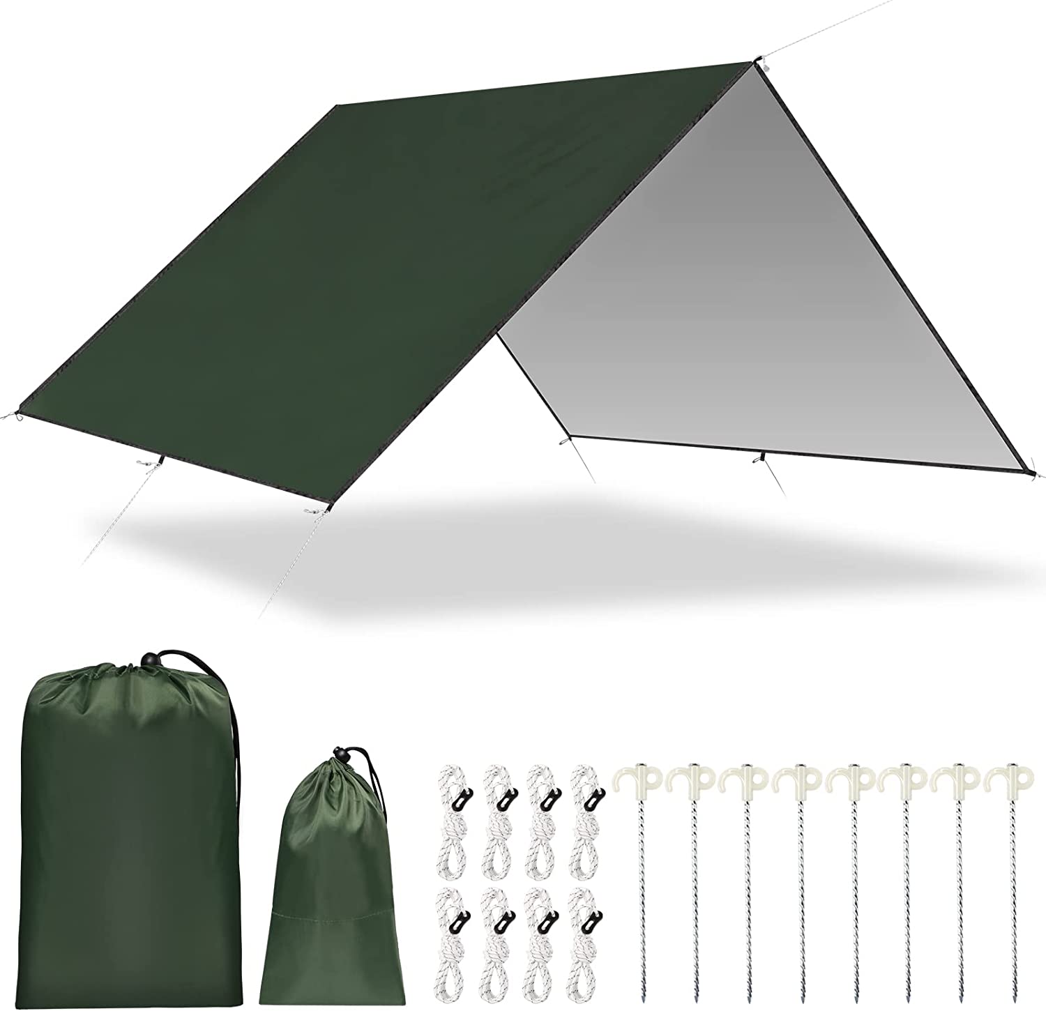 ผ้าใบกันน้ำสำหรับตั้งแคมป์ปี 2 - Hammock Rain Tarp บทวิจารณ์และราคา