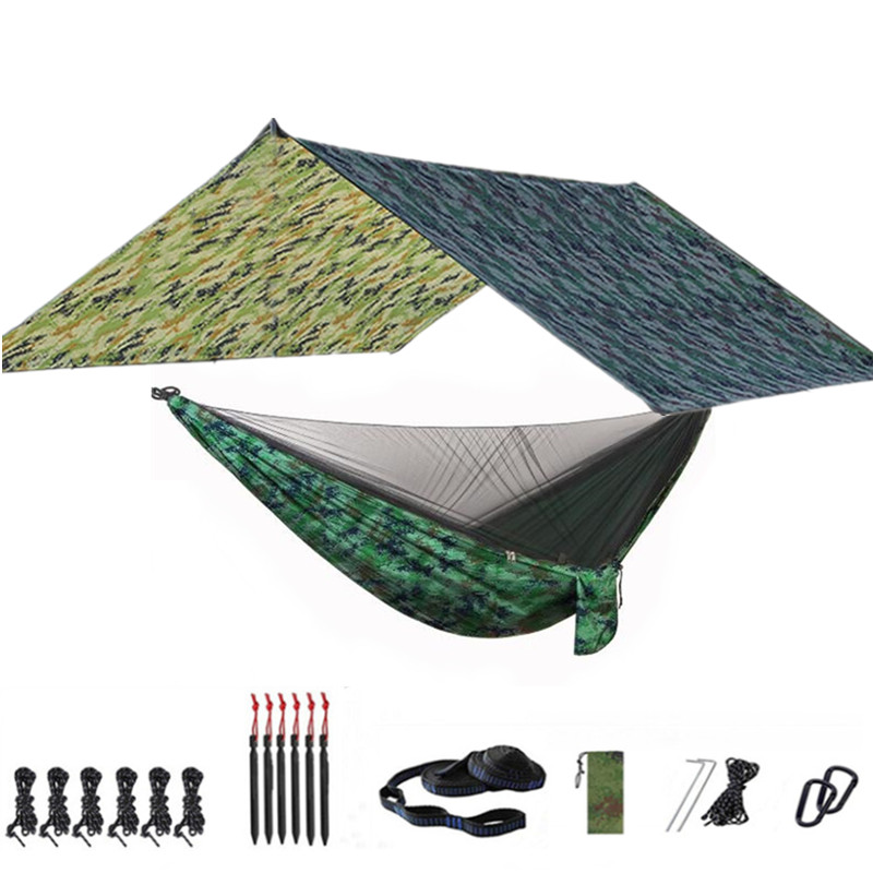 เปลญวนแคมป์ปิ้งพร้อมผ้าใบกันน้ - Hammock Rain Tarp บทวิจารณ์และราคา