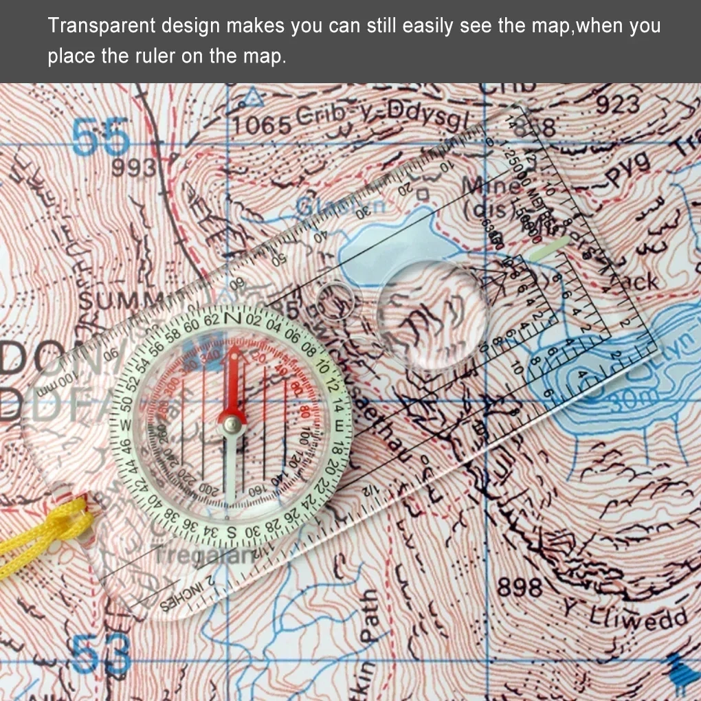 เข็มทิศอะคริลิกแบบพกพาพร้อมเชื - Map Compass Orienteering บทวิจารณ์และราคา