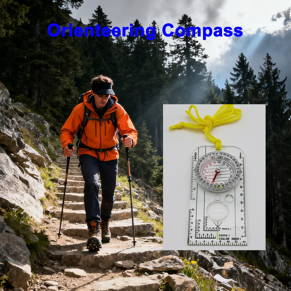 เข็มทิศอะคริลิกแบบพกพาพร้อมเชื - Map Compass Orienteering บทวิจารณ์และราคา