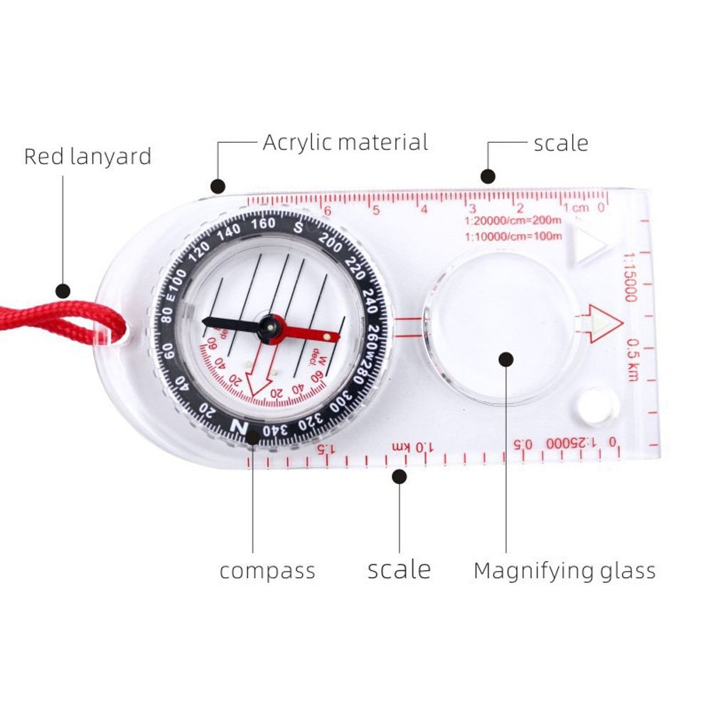 ไม้บรรทัดแผนที่อะคริลิกใหม่พร้ - Map Compass Orienteering บทวิจารณ์และราคา